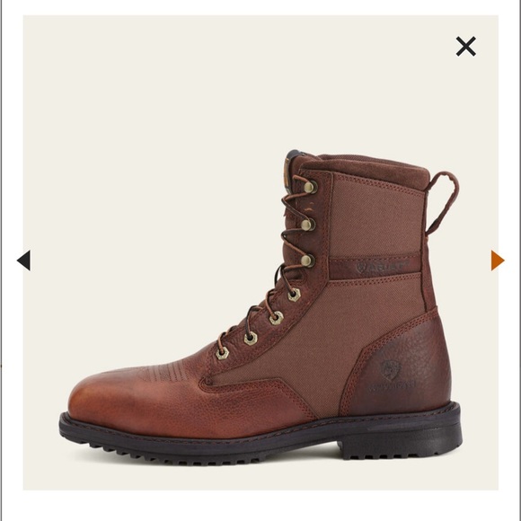 Men’s Ariat RigTek 8" Wide Square Toe Composite Toe Work Boot - Picture 2 of 7